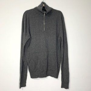 THEORY Mens Gray Wool Blend Knit Pullover Mock Neck Sweater Sz‎ L